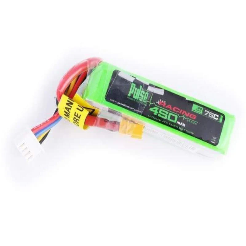 PULSE 450mAh 3S 11.1V 75C Long Pack LiPo Battery - XT30