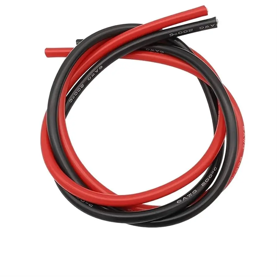 Cable de silicona 14 AWG Rojo / Negro por metro