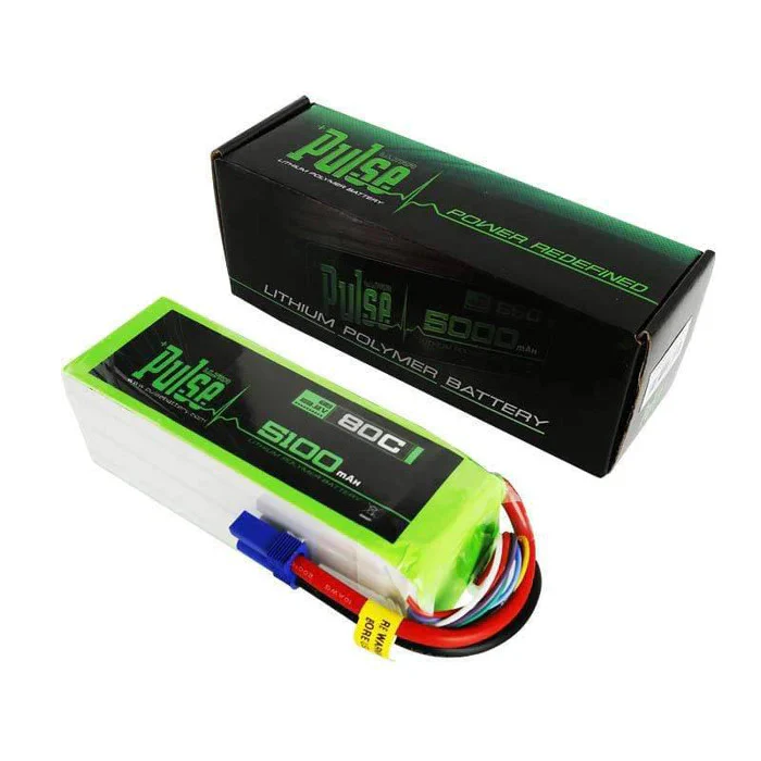 Pulse 5100mah 80C 22.2V 6S P-Tech Lipo Battery - EC5 Connector